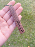 Wooden Bar Keychain