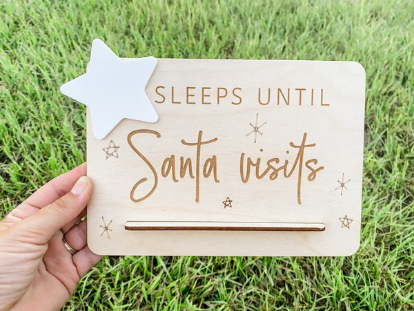 Sleeps Until Santa Visits MOQ of 3 WS