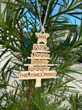 Christmas Tree Name Ornament WS- MOQ of 3