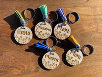 Floral Mama/Nana/etc Keychains MOQ OF 20 WS