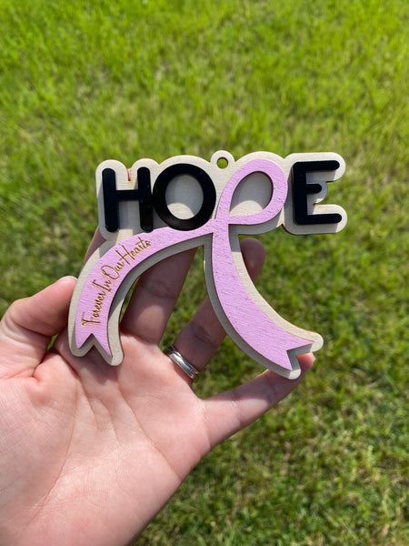 Hope Ribbon Ornament MOQ of 3WS