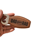 Dad is Rad Leather Bottle Opener