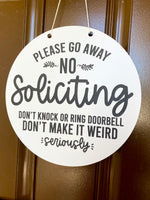 No Soliciting!