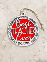 Teacher Apple Ornaments MOQ of 4 WS