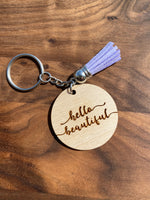 Hello Beautiful Keychain WS